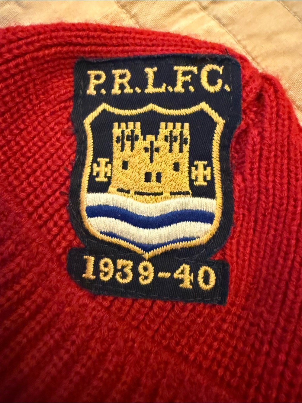 Polo Ralph Lauren RL Naval Tailors Red Beanie with Tiger, Crest & Star Patches - Picture 4 of 7